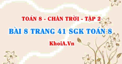 Bài 8 trang 41 Toán 8 Chân trời sáng tạo Tập 2